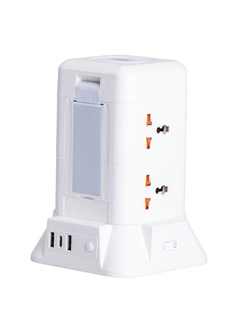 Мережевий фільтр подовжувач 4.8 м з лампою на 6 універсальних розеток з 2 USB, 1 Type-C, бездротова зарядка HP-5-3MF Yiwu (365266092)