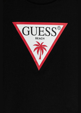 Черная демисезонная футболка-топ guess, арт. j5gi36ja914 gblk,, 155-160 см, 13-14 лет GUESS KIDS
