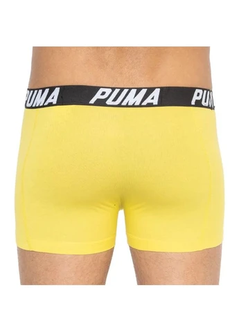 Труси-боксери бавовна жовтий 2 пари Puma PUMA SPACEDYE STRIPE BOXER 2P (398538566)