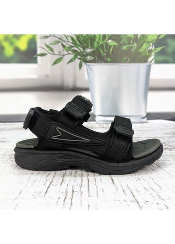 Черные повседневные босоножки детские сандалии для мальчика EEBB на липучке