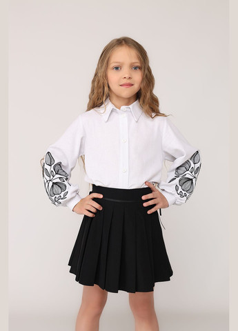Сорочка з довгим рукавом для дівчинки колір білий CB-00278741 Yuki (338375887)
