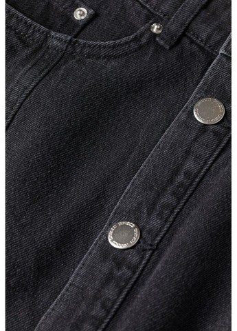 Жіноча джинсова спідниця на гудзиках Н&М (56744) М Чорна H&M (284105637)
