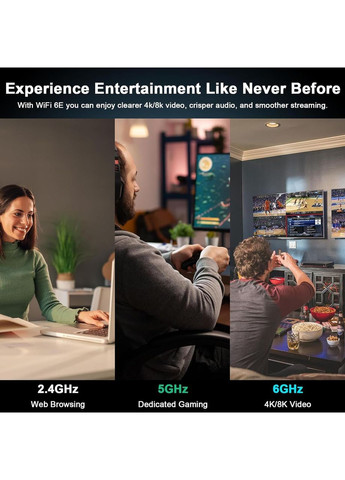 Адаптер, мережева карта Wi-Fi Newfast NF-U357 AX5400 Wi-Fi6E, тридіапазонний, USB, 4 антени Atak (351371513)