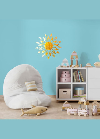 Зеркальный декор акриловый самоклеющийся золото, 27шт (D) SW-00002503 Sticker Wall (370944108)