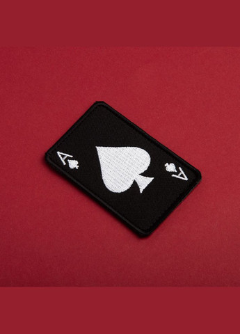 Набор шевронов 2 шт. с липучкой Туз Пик 5х8 см черный, карта смерти, символ смерти, вышитый патч нашивка IDEIA (306459222)