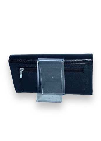 Жіночий гаманець натуральна шкіра 4 відділи 2 на блискавці розмір: 18*10*3 см чорний Kochi (266912096)
