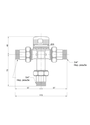 Термостатический смеситель 3/4" No148 Icma (396886145)
