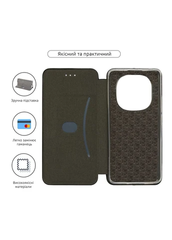 Чохол-книжка G-Case для Xiaomi Redmi Note 14 Pro+ 5G Black (ARM79792) KLB ArmorStandart (390140337)