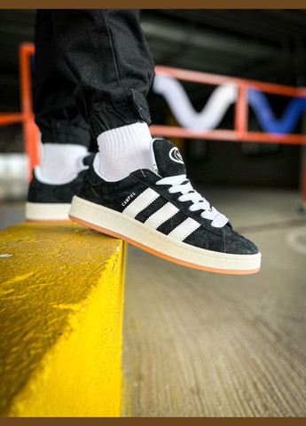 Кроссовки женские и мужские Adidas Campus 00s black white | Адидас Кампус черные белые No Brand чёрные всесезоны (313102765)