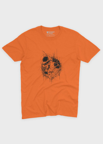 Оранжевая демисезонная футболка для девочки с принтом супергероя - бэтмен (ts001-1-ora-006-003-044-g) Modno