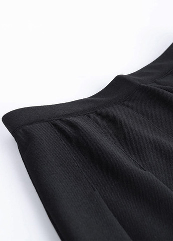 Черная кэжуал, спортивная, повседневный с геометрическим узором юбка No Brand плиссе