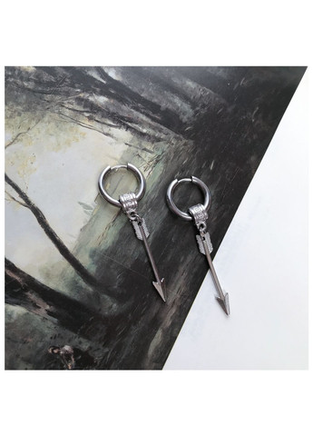 Сережка з підвіскою довгої стріли мінімалістична панк сережка-кільце корейська стиль унісекс для підлітка y2k гранж к-поп аніме No Brand (363264267)