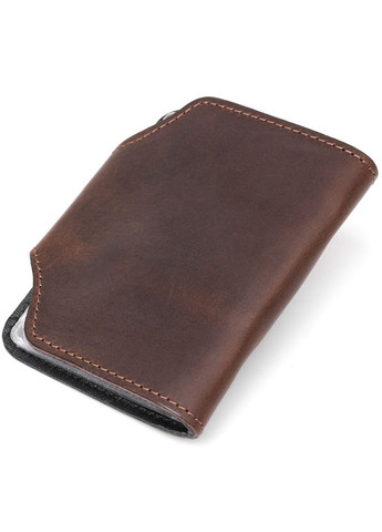 Візитниця вертикальна 13908 шкіряна Коричнева Shvigel (298568537)