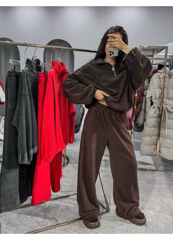Жіночий флісовий костюм зіп худі + штани No Brand Р4959-552/1 (367089183)
