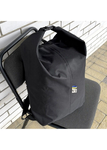 Сумка - Баул тактический 25 л Оксфорд 600 D ПВХ Черный (армейский, влагозащитный вещевой мешок) Melgo (293943024)