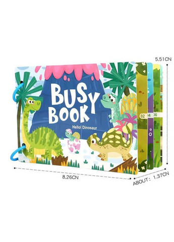 Busy Book Навчаємось граючись "Дино пригоди" (формат А5, з липучками) No Brand (371796740)