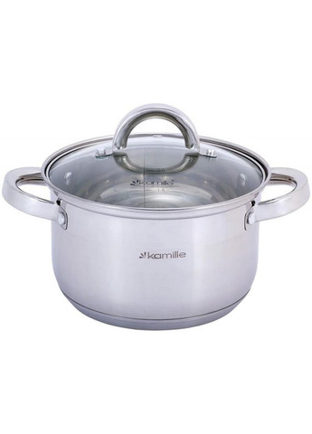 Набор кастрюль из нержавеющей стали 3 шт 1л 1.8л 2.5л Kamille (368991213)