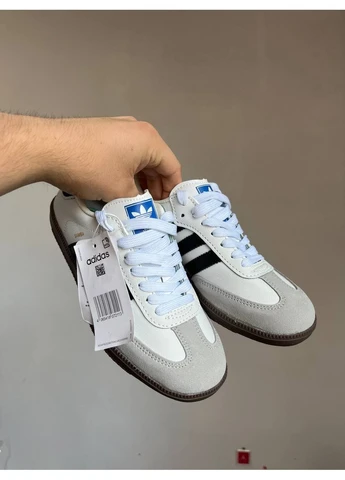 Білі кросівки чоловічі adidas samba white адідас самба білі демісезон No Brand