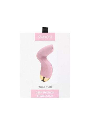 Вакуумний кліторальний стимулятор Pulse Pure Pale Pink, 5 режимів, 5 інтенсивностей у кожному Svakom (315498362)