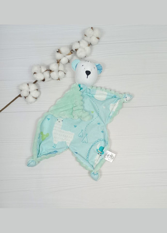 Набір для новонародженого: пелюшка, подушка і іграшки a.l.babybox Лама М'ятна No Brand (308389207)
