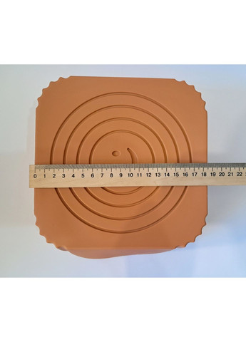 Силиконовая форма квадратная для аэрогриля мультипечи REN-523 18.5см оранжевый. No Brand (342118709)