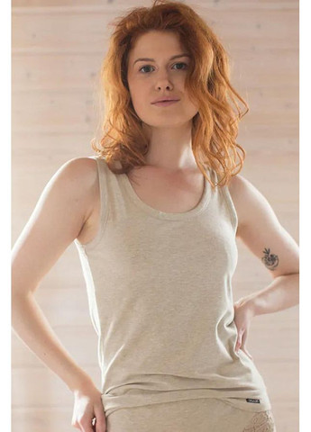 Бавовняна термомайка з візерунком Key LVS 729 beige (бежевый) (362445613)