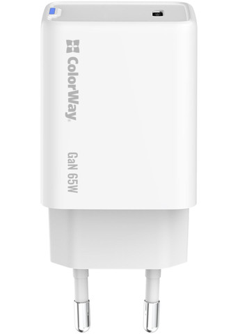 Зарядка 65W Type-C зарядний пристрій GaN блок живлення з підтримкою Power Delivery (PD 3.0), Quick Charge (QC 4.0+) Colorway GaN Mini (367984430)