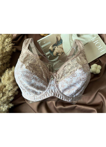 Пудровый пудровый бюстгальтер большого размера без поролона Lanny Mode