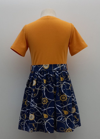 Синее платье трикотажное желтые якоря GEX (292313340)