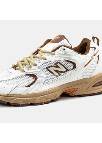 КРОСІВКИ ЖІНОЧІ NEW BALANCE 530 WHITE BROWN НЬЮ БЕЛАНС 530 No Brand білі демісезони (367173835)