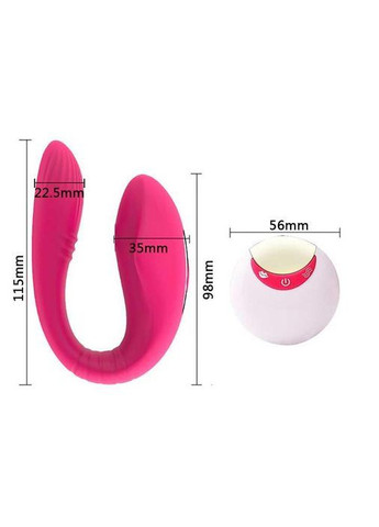 Вакуумный вибратор для пар Jony 13 режимов вибрации Фуксия No Brand (369401261)