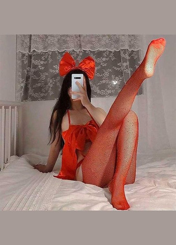 Колготки Very Sexy Shine с открытым доступом и стразами — Красный (1/2/3) — Эротическое белье Drive No Brand (327875614)