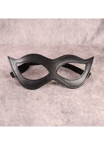 Маска на очі чорна зі штучної шкіри No Brand (370217796)
