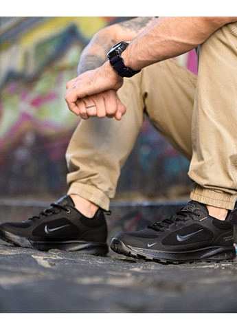 Чорні Осінні стильні чоловічі кросівки nike чорні осінь/зима No Brand