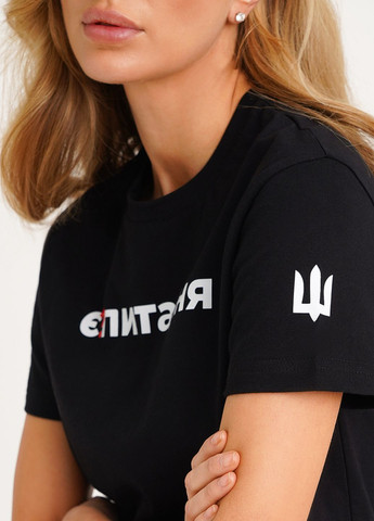 Чорна футболка жіноча Kasta x ЄП