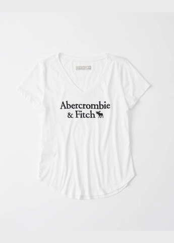Белая летняя белая футболка - женская футболка af7542w Abercrombie & Fitch