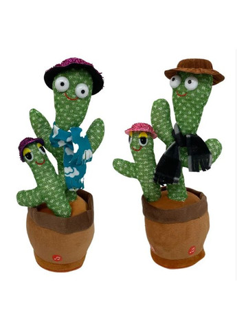 Танцующий плюшевый кактус – повторюшка музыкальный 120 зарубежных песен хитов с подсветкой и записью Fun Game (327797255)