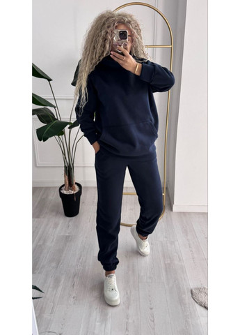 Жіночий телий костюм з капюшоном синього кольору 34962 Fashion (362447215)