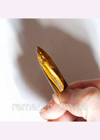 Кулон з натуральним каменем Тигрове око у формі кулі на брелоку в подарунковій коробочці АТМ (331291897)