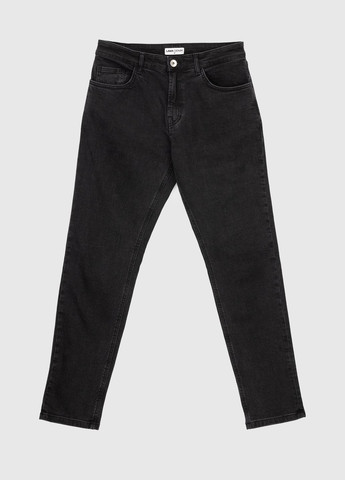 Черные демисезонные регюлар фит джинсы No Brand