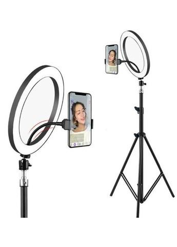 Селфи лампа-кольцо Selfie Ring Light LL666 с держателем для телефона 3 режима 26 см (1756374694) No Brand (331863823)