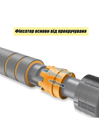 Раздвижной турник сталь резина 90-130 см Оранжевый EasyFit (389094390)