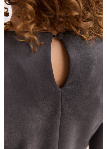 Укорочений жіночий лонгслів із замші графітовий Arjen (353305916)