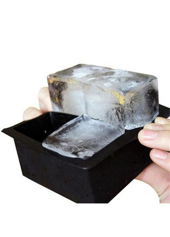 Форма для льда силиконовая Кубики 4 ячейки 11х11х5 см Черный (С051348) Ice (342122353)