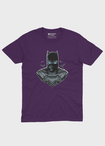 Фіолетова демісезонна футболка для дівчинки з принтом супергероя - бетмен (ts001-1-dby-006-003-045-g) Modno