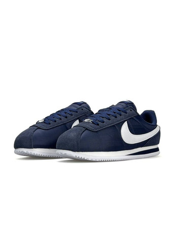Темно-синій Осінні кросівки чоловічі nike No Brand Cortez M Navy White