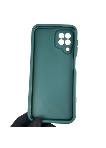 Чехол силиконовый Soft Touch с 3D принтом для Galaxy M22 4G (SM-M225F) темно-зеленый (Полная защита камеры) Samsung (373670735)