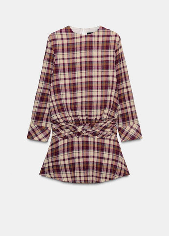 Комбинированное платье Zara в клетку