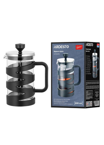 Френч-пресс стекло/нержавейка 600 мл AR1906BG Gemini Ardesto (364195659)