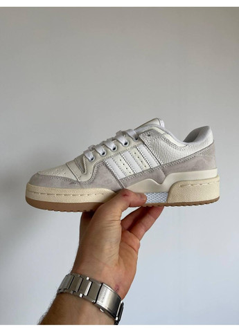 Бежевые демисезонные кроссовки мужские adidas forum 84 low adv shoes beige адидас форум 84 No Brand